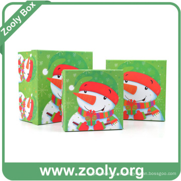 Snowman Design Impreso Caja de papel de Navidad